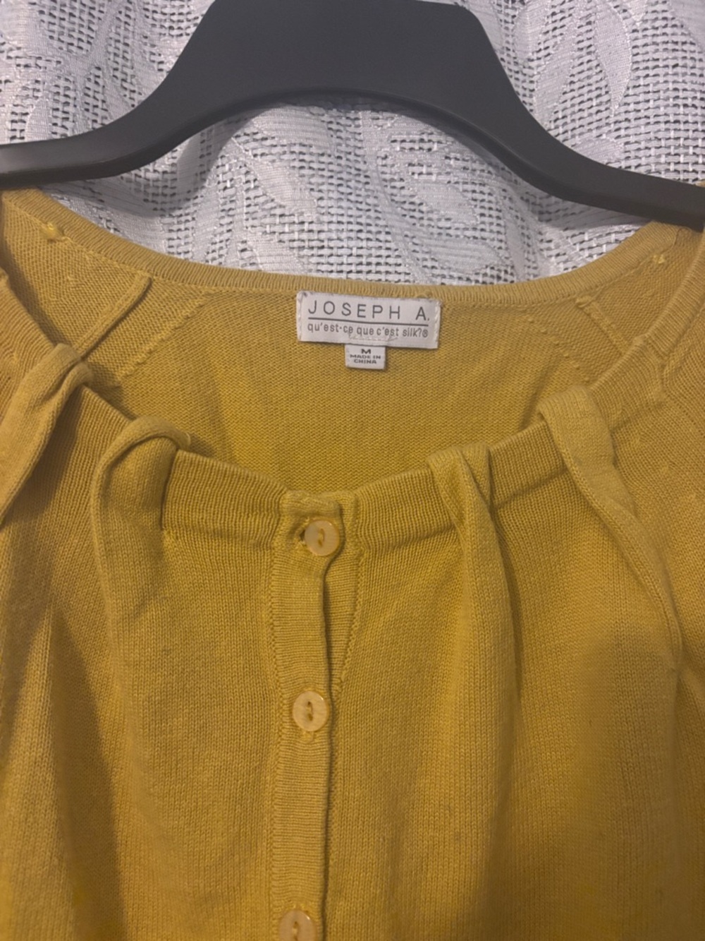 Joseph A Mustard Yellow Button-Up Women's Cardigan - Picture 2 of 3